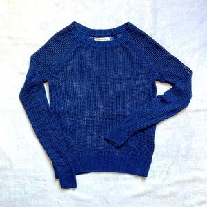 Net knit blue sweater _SP